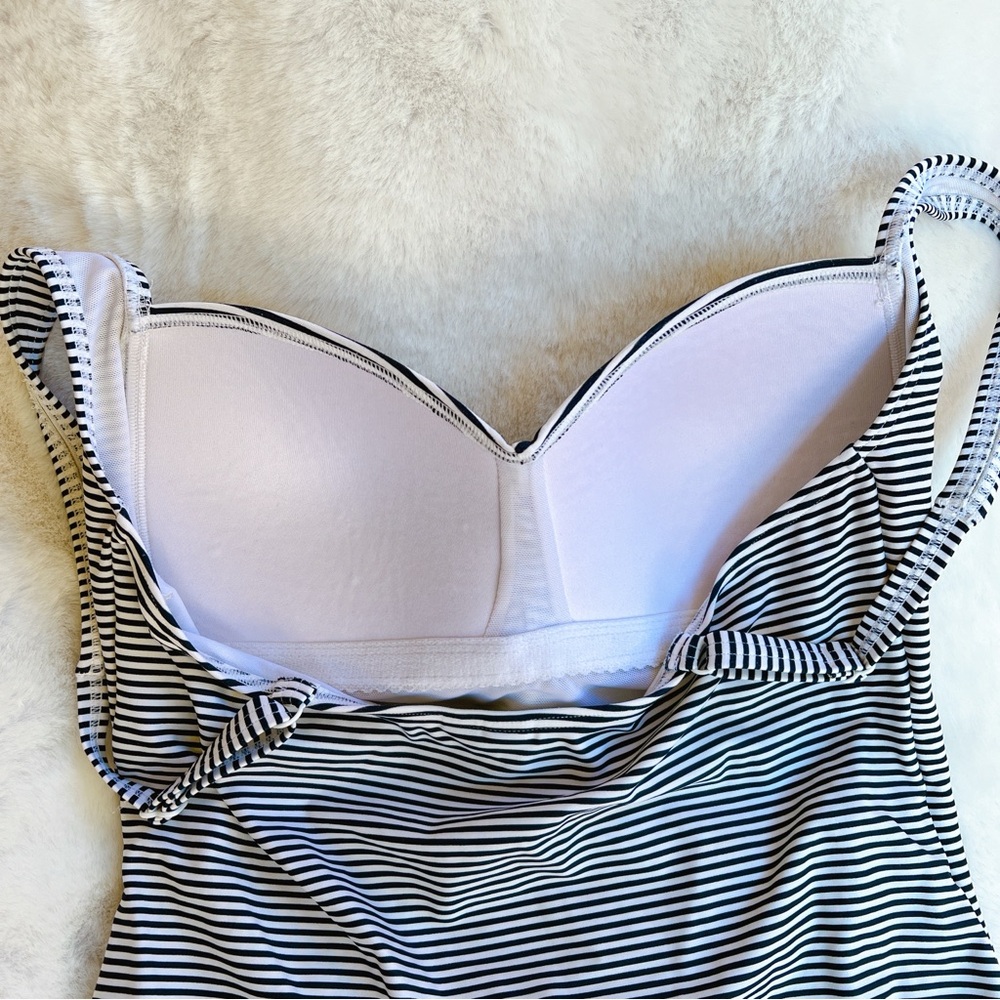 Bond-Eye L swimsuit white navy stripe D / DD rouched Australia - Picture 10 of 16